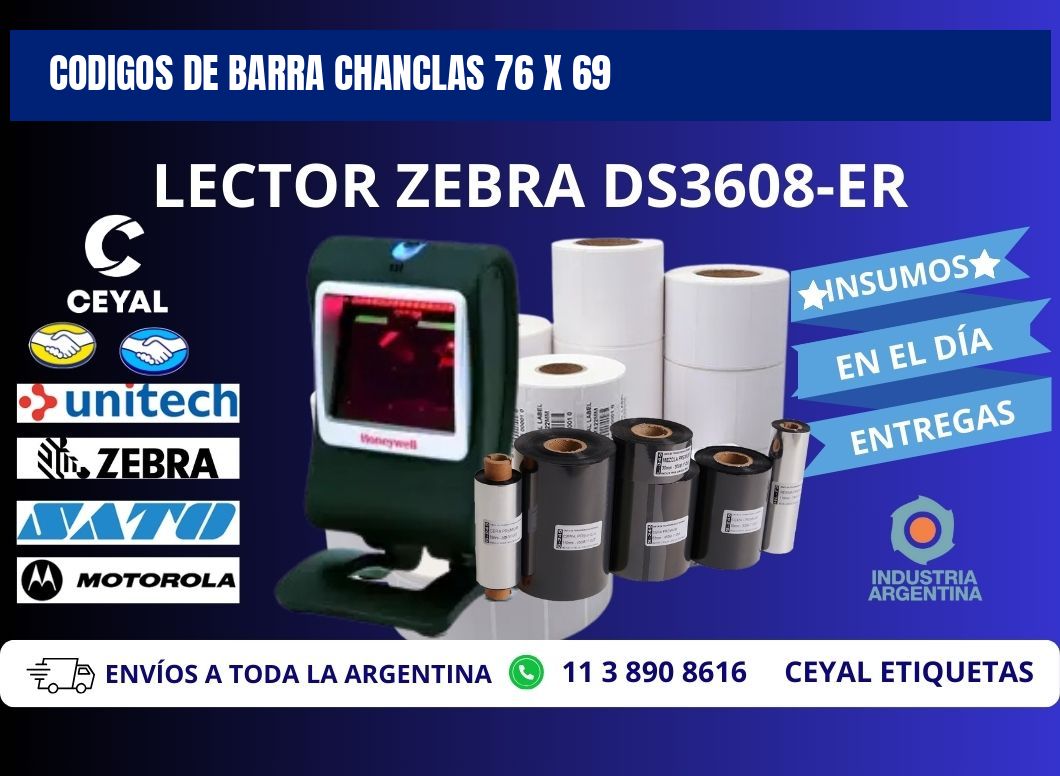 CODIGOS DE BARRA CHANCLAS 76 x 69