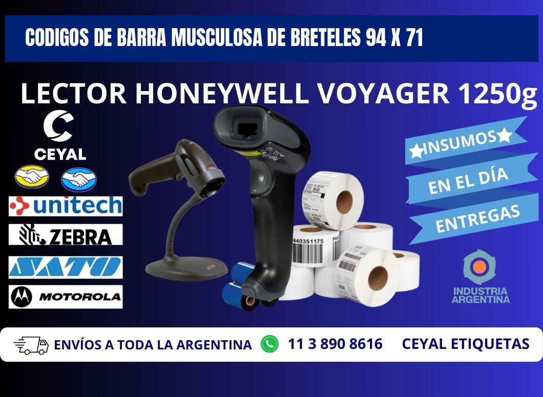 CODIGOS DE BARRA MUSCULOSA DE BRETELES 94 x 71