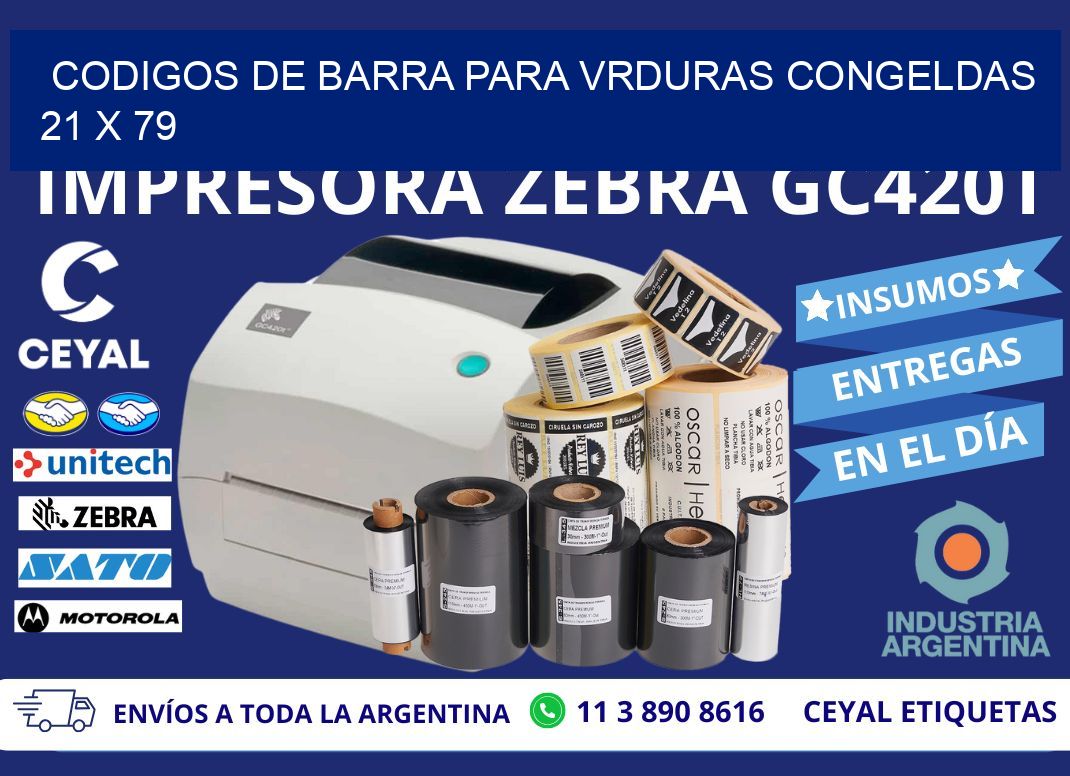 CODIGOS DE BARRA PARA VRDURAS CONGELDAS 21 x 79