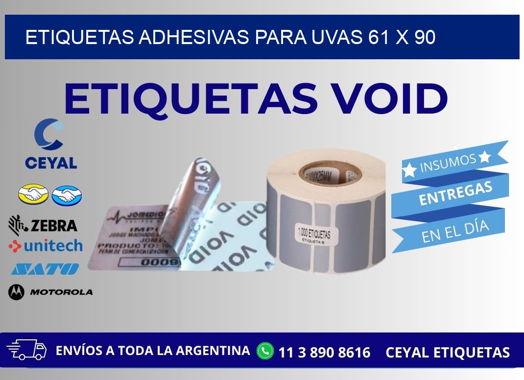 ETIQUETAS ADHESIVAS PARA UVAS 61 x 90