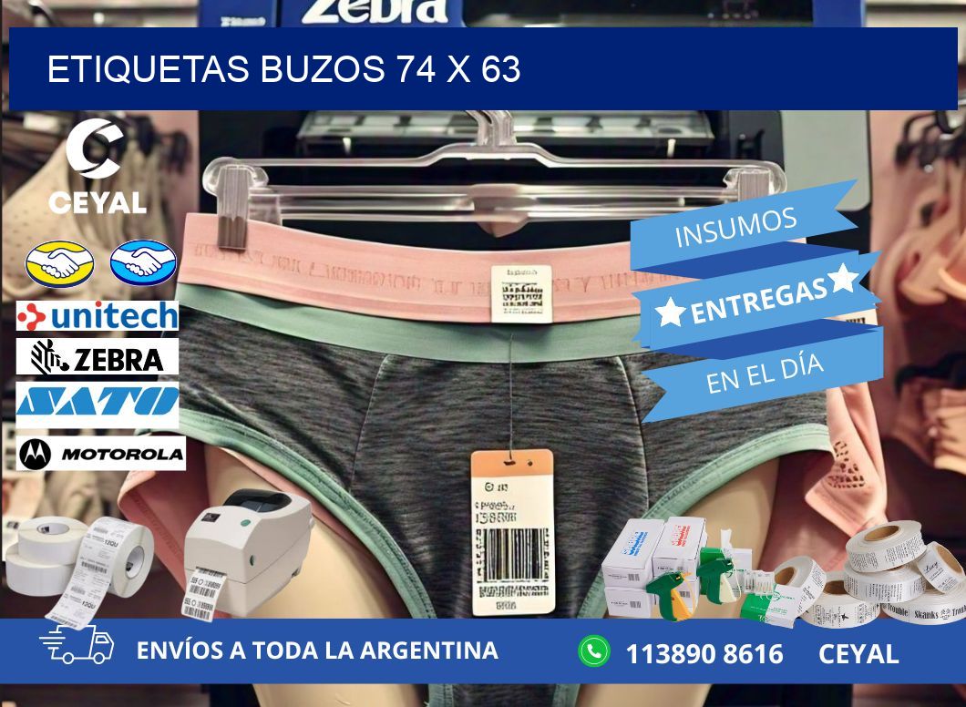 ETIQUETAS BUZOS 74 x 63