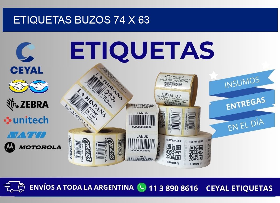 ETIQUETAS BUZOS 74 x 63