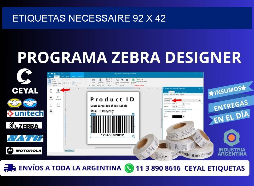 ETIQUETAS NECESSAIRE 92 x 42