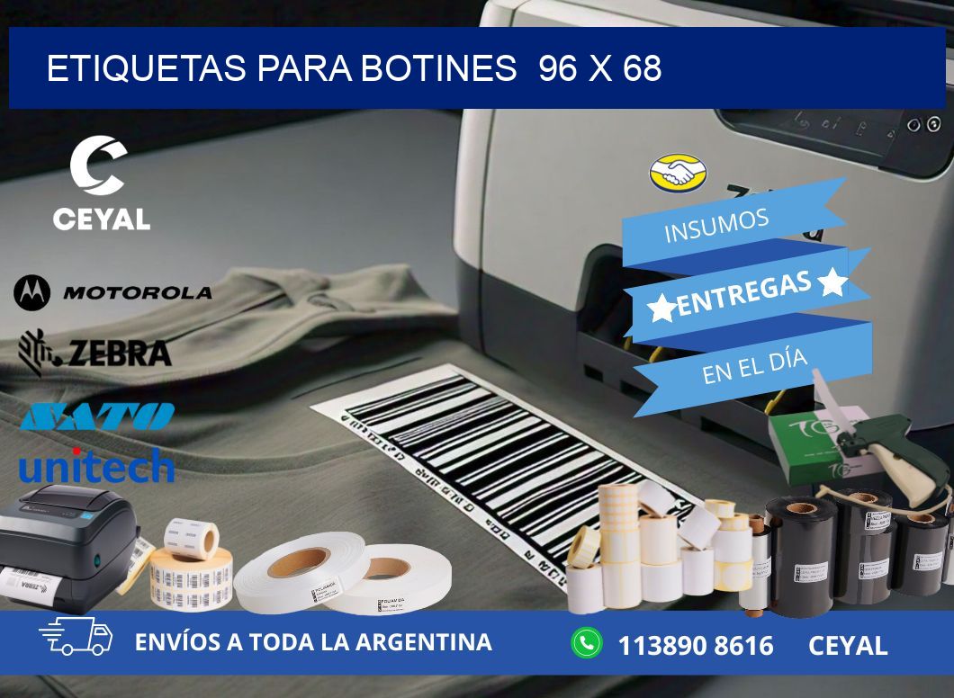 ETIQUETAS PARA BOTINES  96 x 68