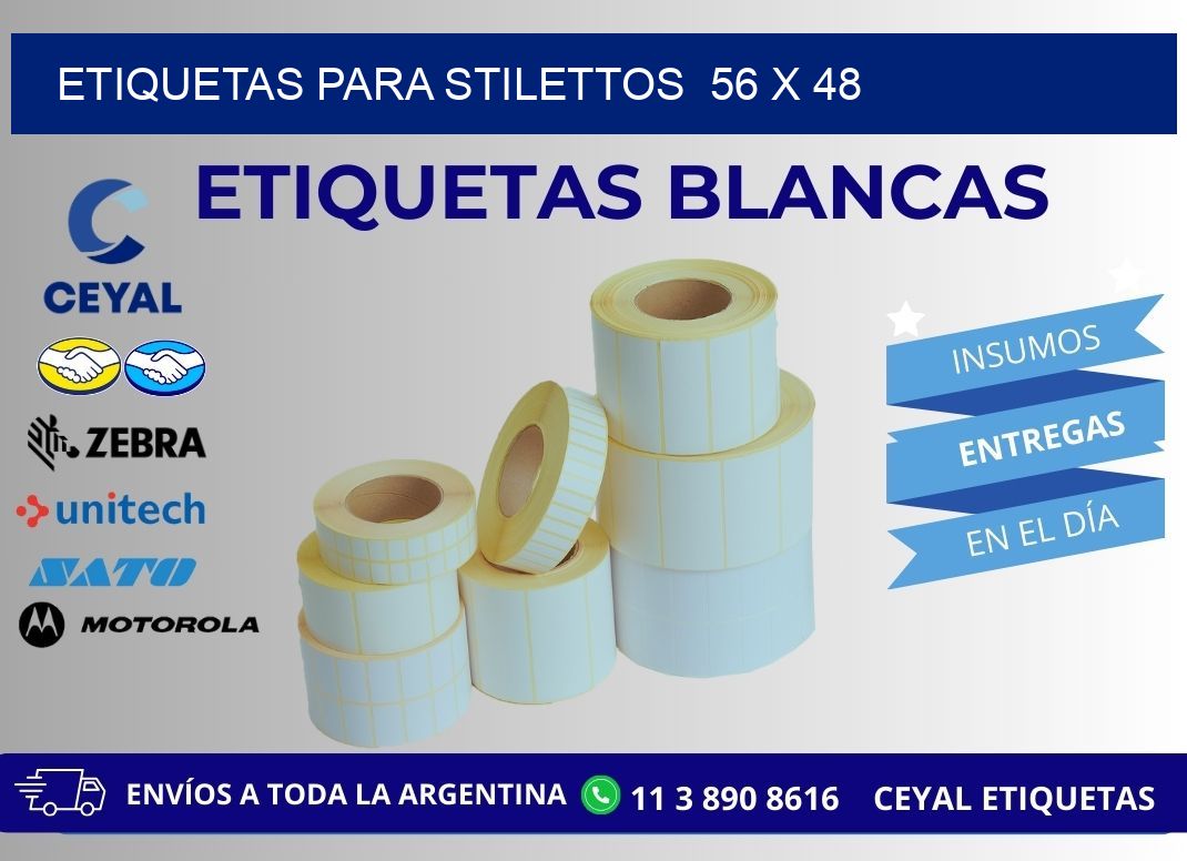 ETIQUETAS PARA STILETTOS  56 x 48