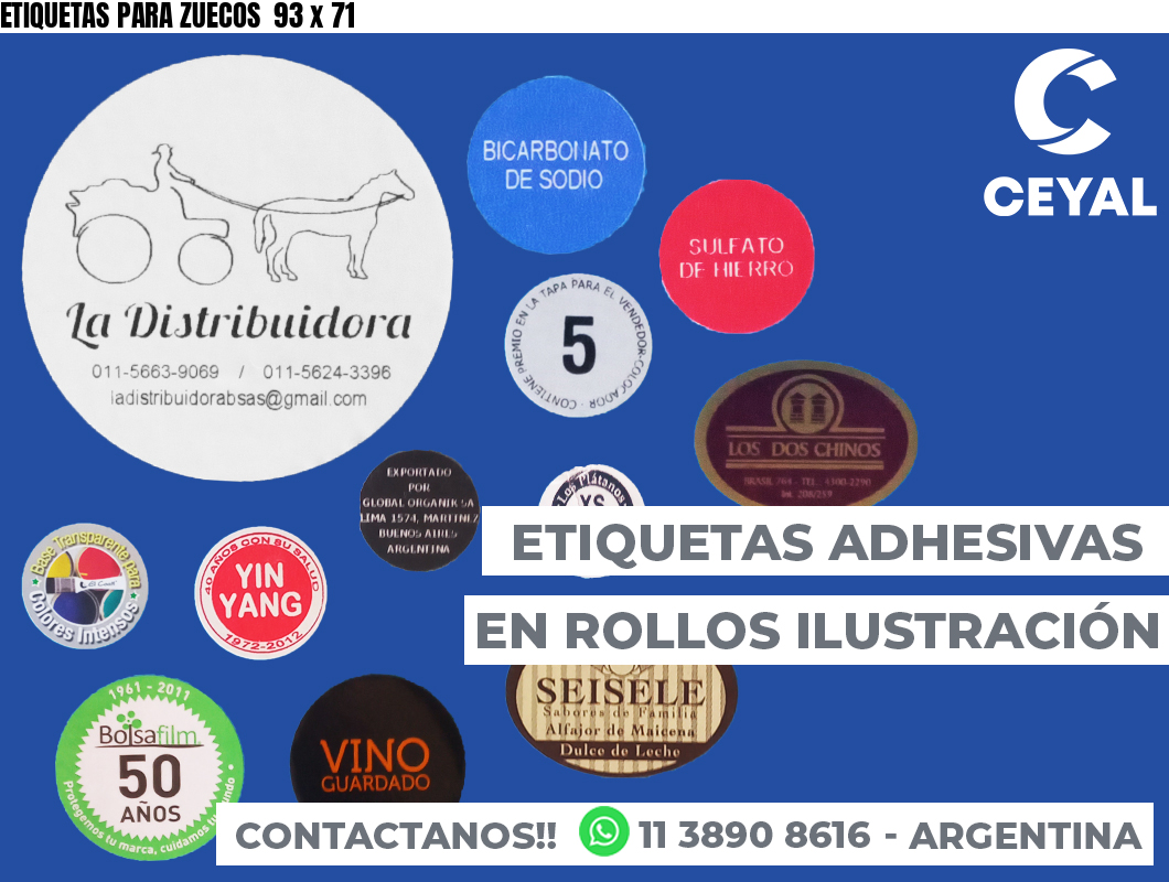 ETIQUETAS PARA ZUECOS  93 x 71