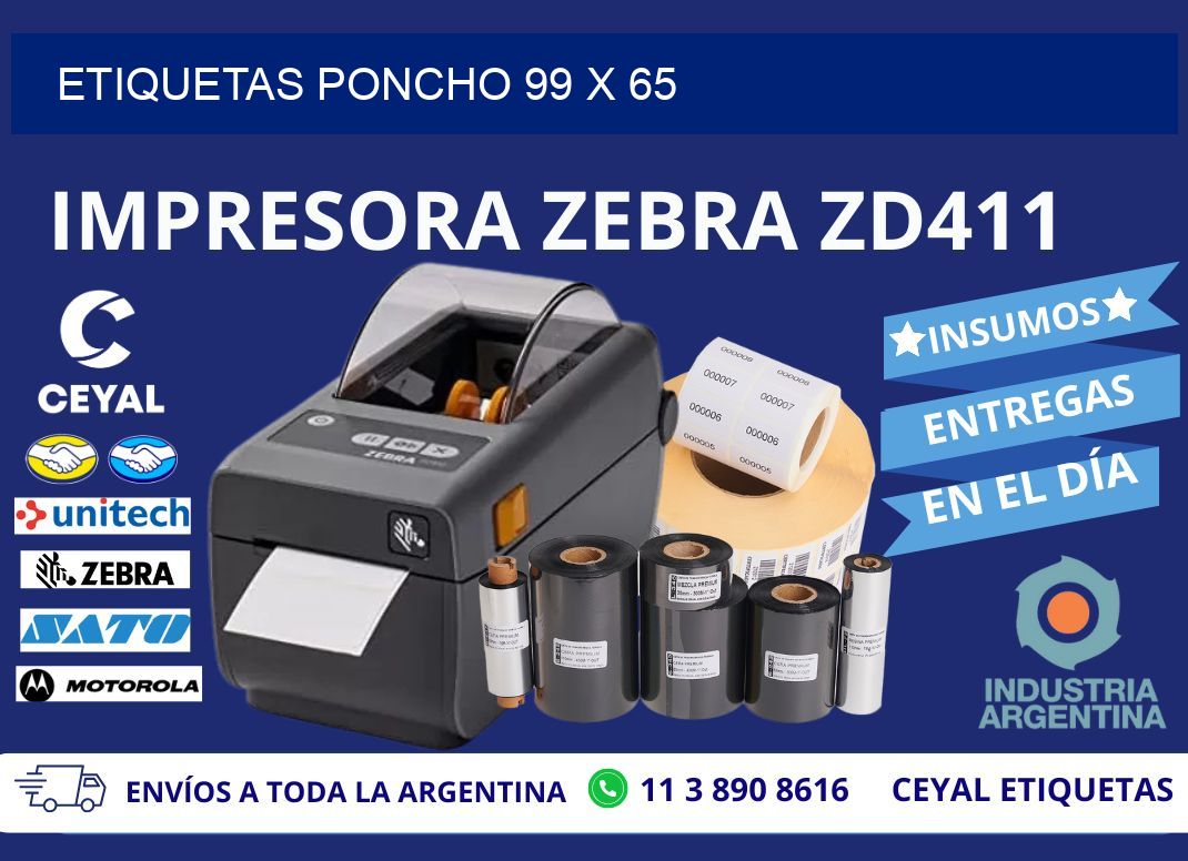 ETIQUETAS PONCHO 99 x 65
