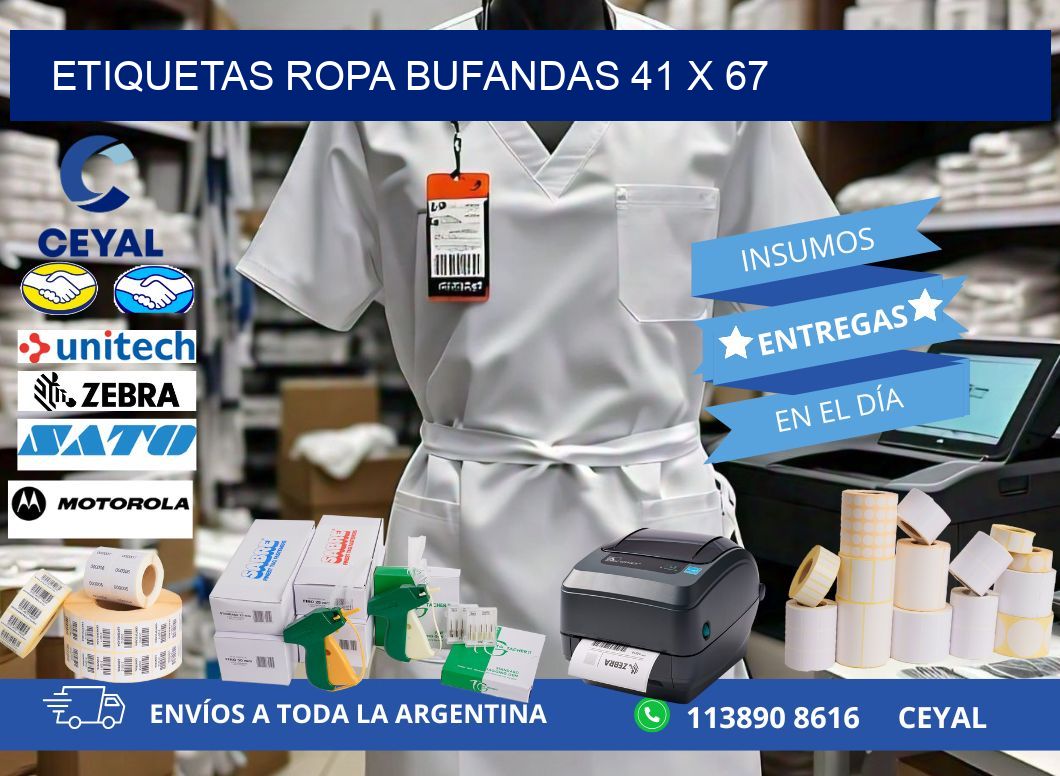 ETIQUETAS ROPA BUFANDAS 41 x 67