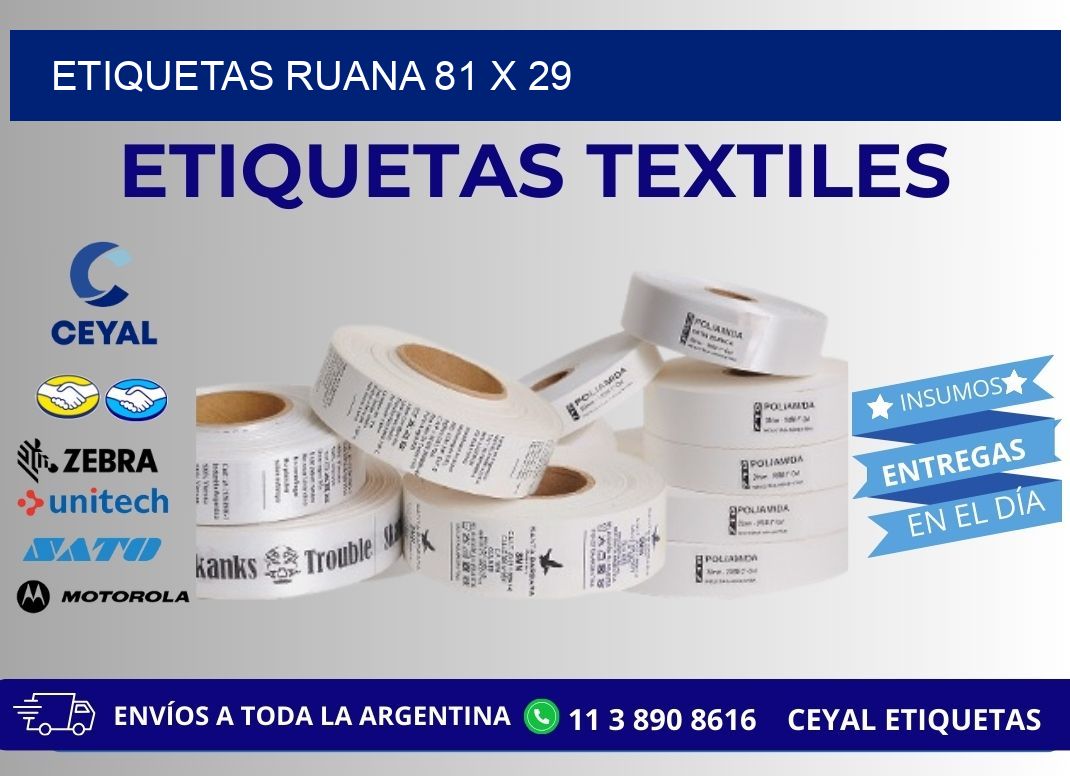 ETIQUETAS RUANA 81 x 29