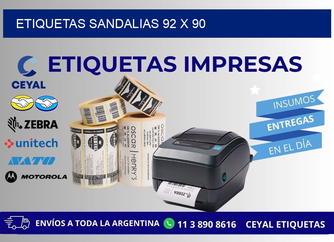 ETIQUETAS SANDALIAS 92 x 90