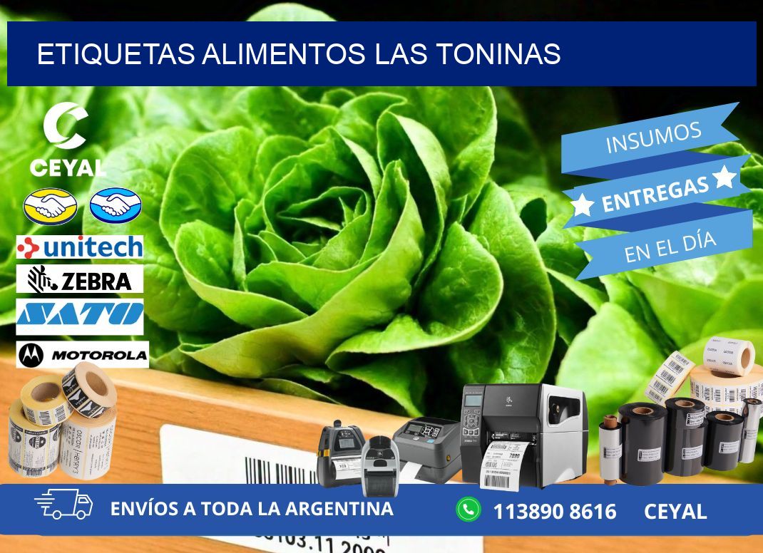 Etiquetas alimentos Las Toninas