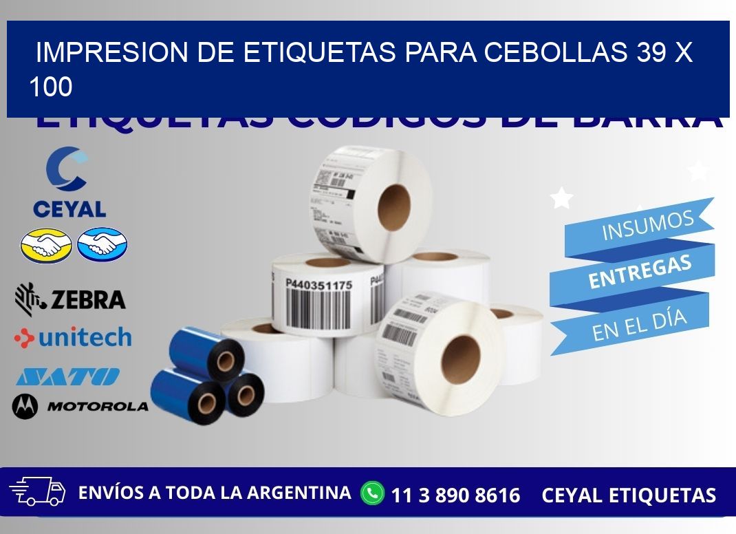 IMPRESION DE ETIQUETAS PARA CEBOLLAS 39 x 100