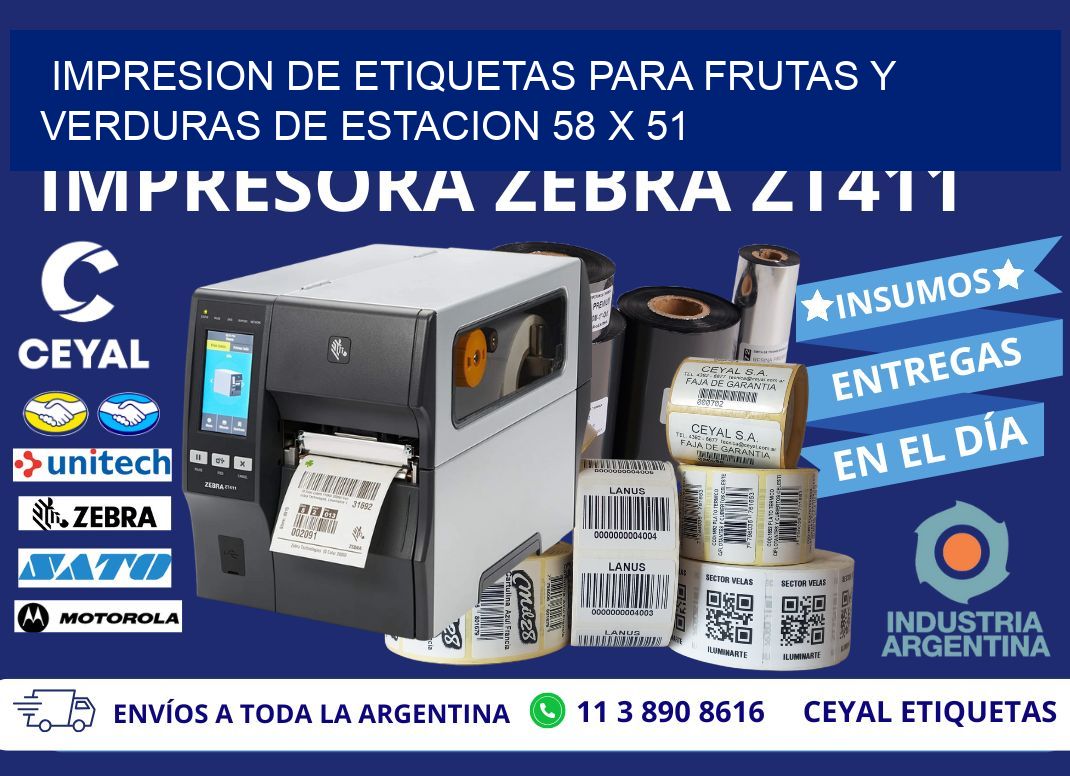 IMPRESION DE ETIQUETAS PARA FRUTAS Y VERDURAS DE ESTACION 58 x 51