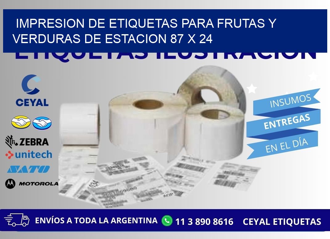 IMPRESION DE ETIQUETAS PARA FRUTAS Y VERDURAS DE ESTACION 87 x 24