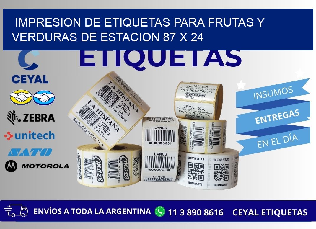 IMPRESION DE ETIQUETAS PARA FRUTAS Y VERDURAS DE ESTACION 87 x 24