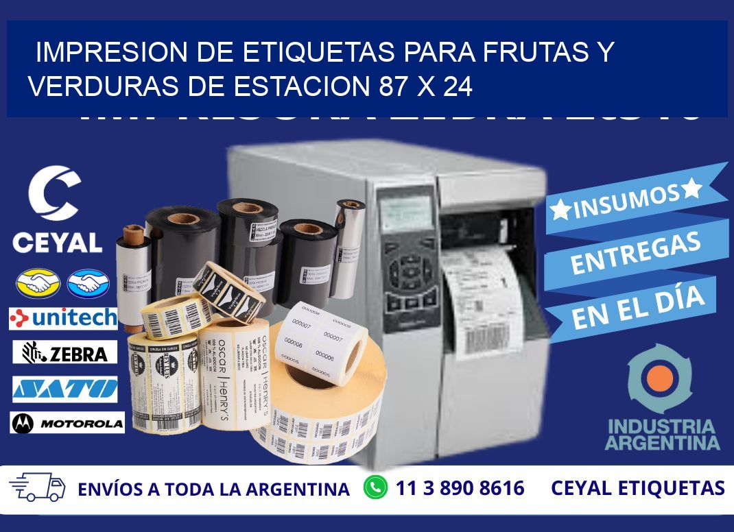 IMPRESION DE ETIQUETAS PARA FRUTAS Y VERDURAS DE ESTACION 87 x 24