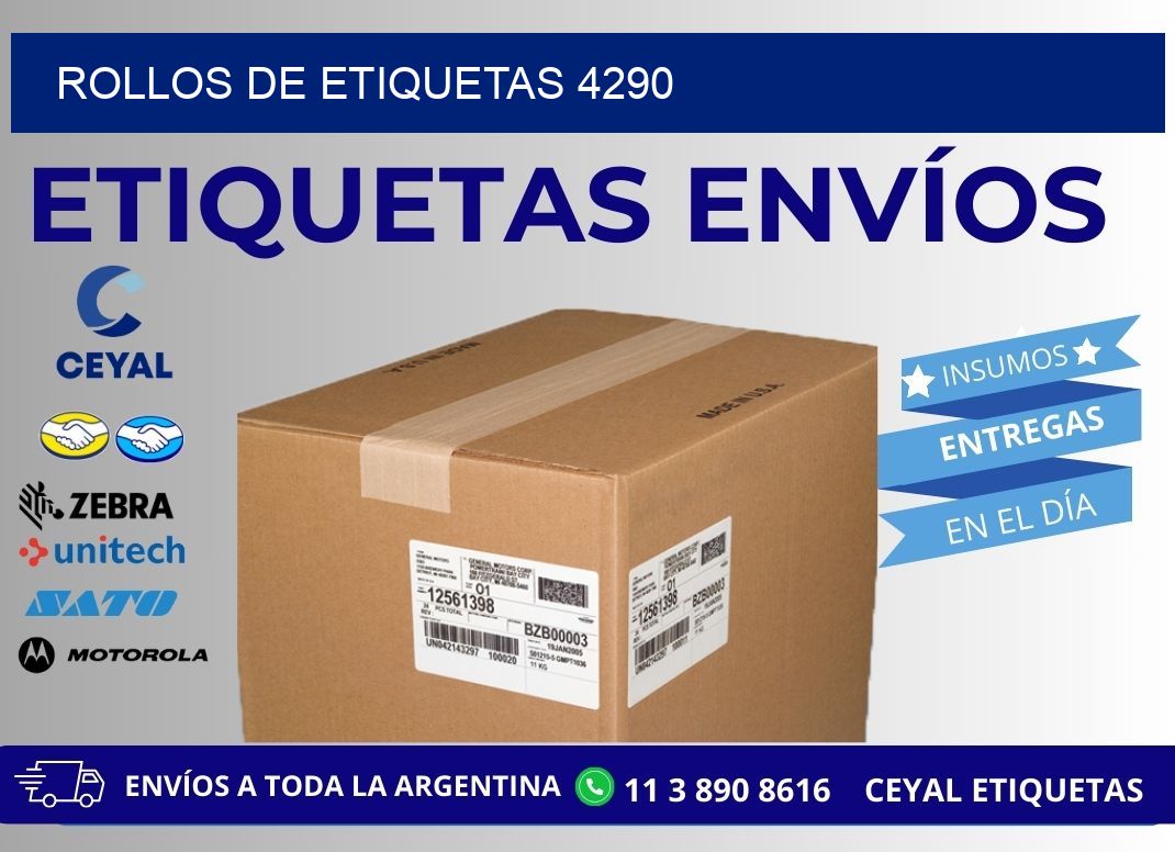 ROLLOS DE ETIQUETAS 4290