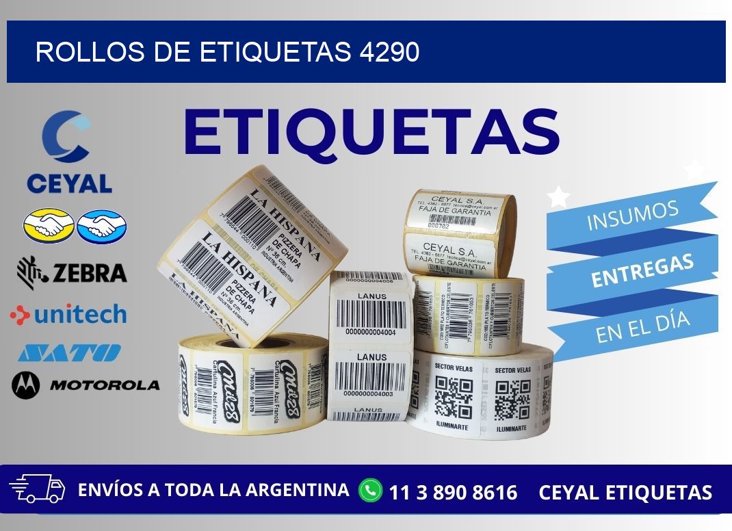 ROLLOS DE ETIQUETAS 4290