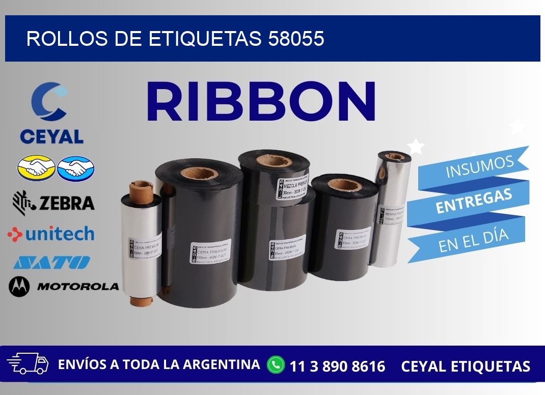 ROLLOS DE ETIQUETAS 58055