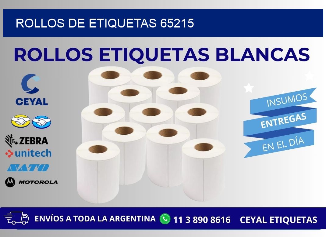 ROLLOS DE ETIQUETAS 65215