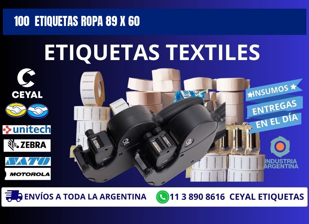 100  ETIQUETAS ROPA 89 x 60