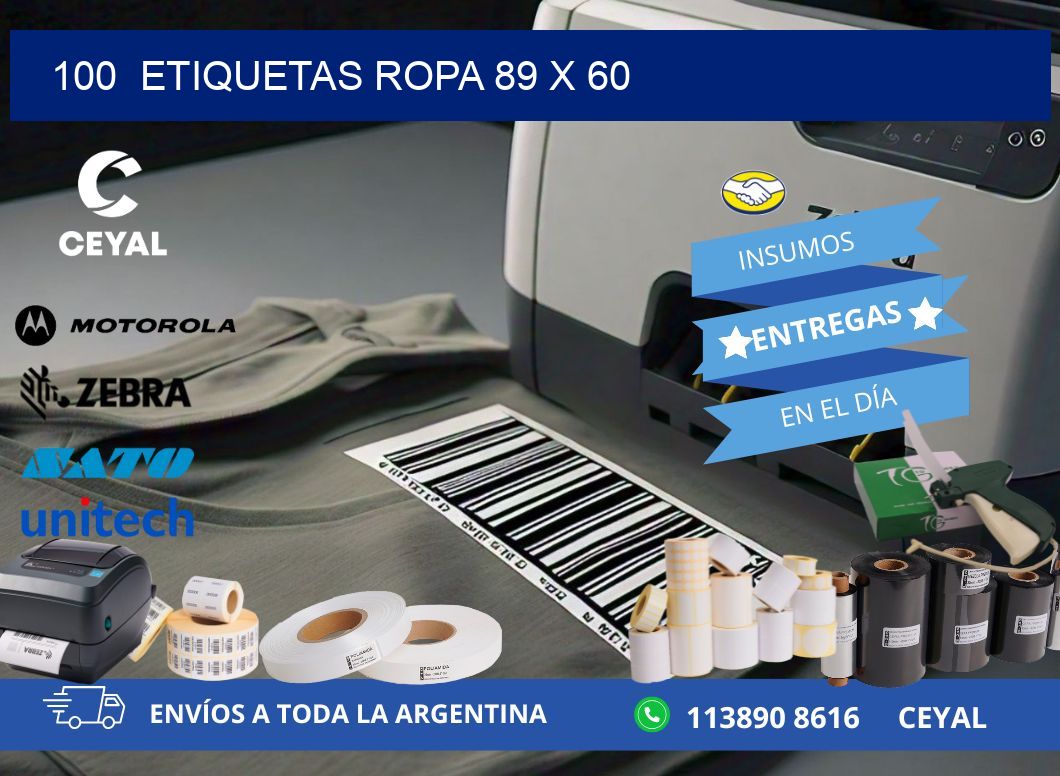 100  ETIQUETAS ROPA 89 x 60