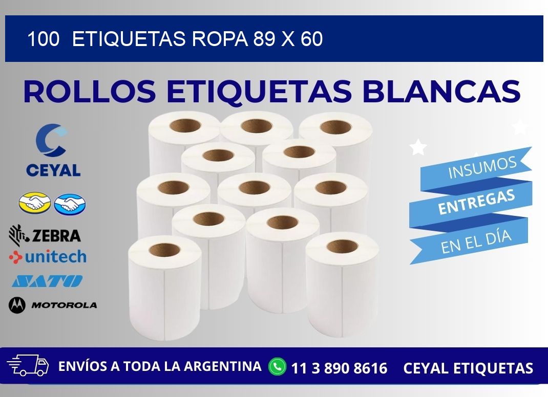 100  ETIQUETAS ROPA 89 x 60