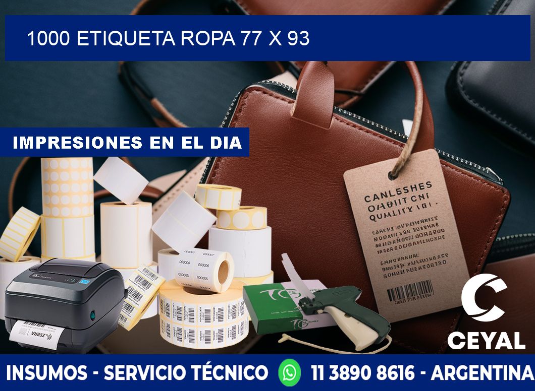 1000 ETIQUETA ROPA 77 x 93