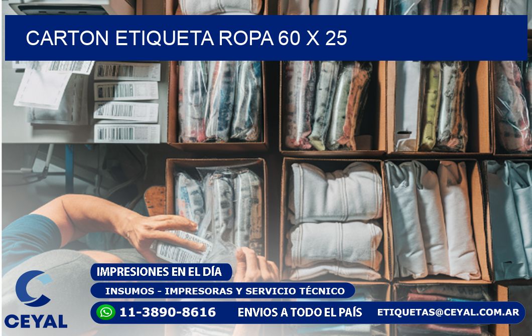 CARTON ETIQUETA ROPA 60 x 25