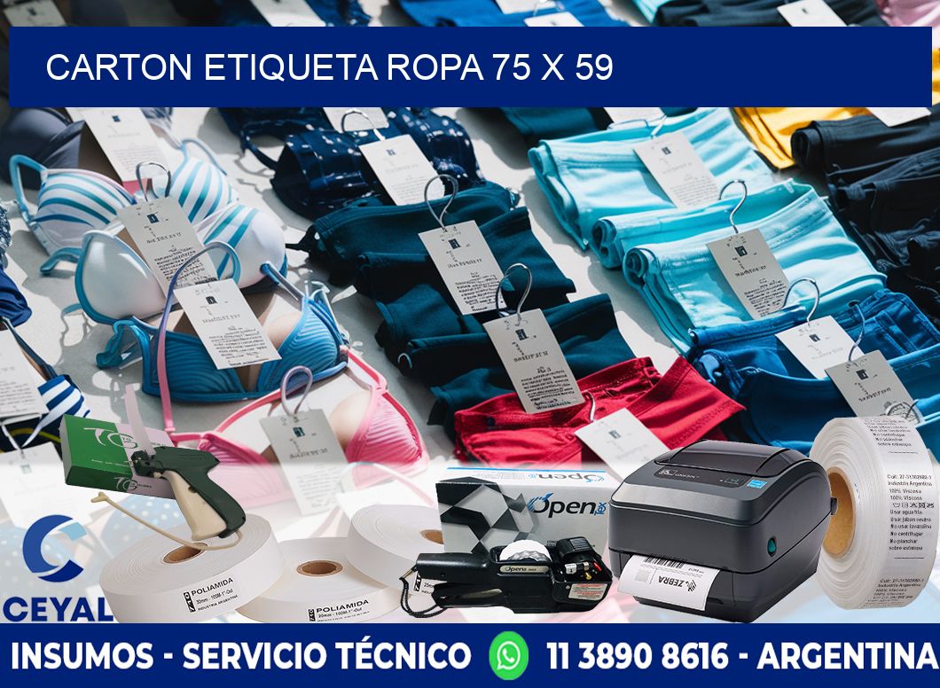 CARTON ETIQUETA ROPA 75 x 59