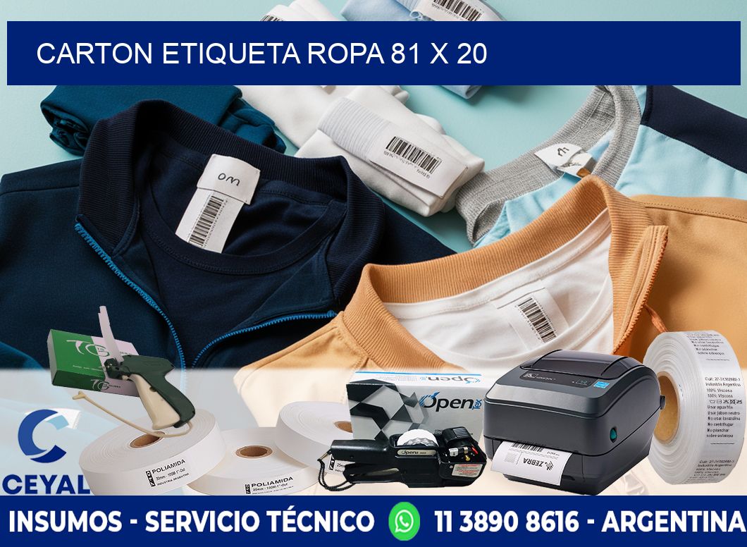 CARTON ETIQUETA ROPA 81 x 20