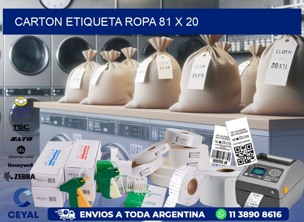 CARTON ETIQUETA ROPA 81 x 20