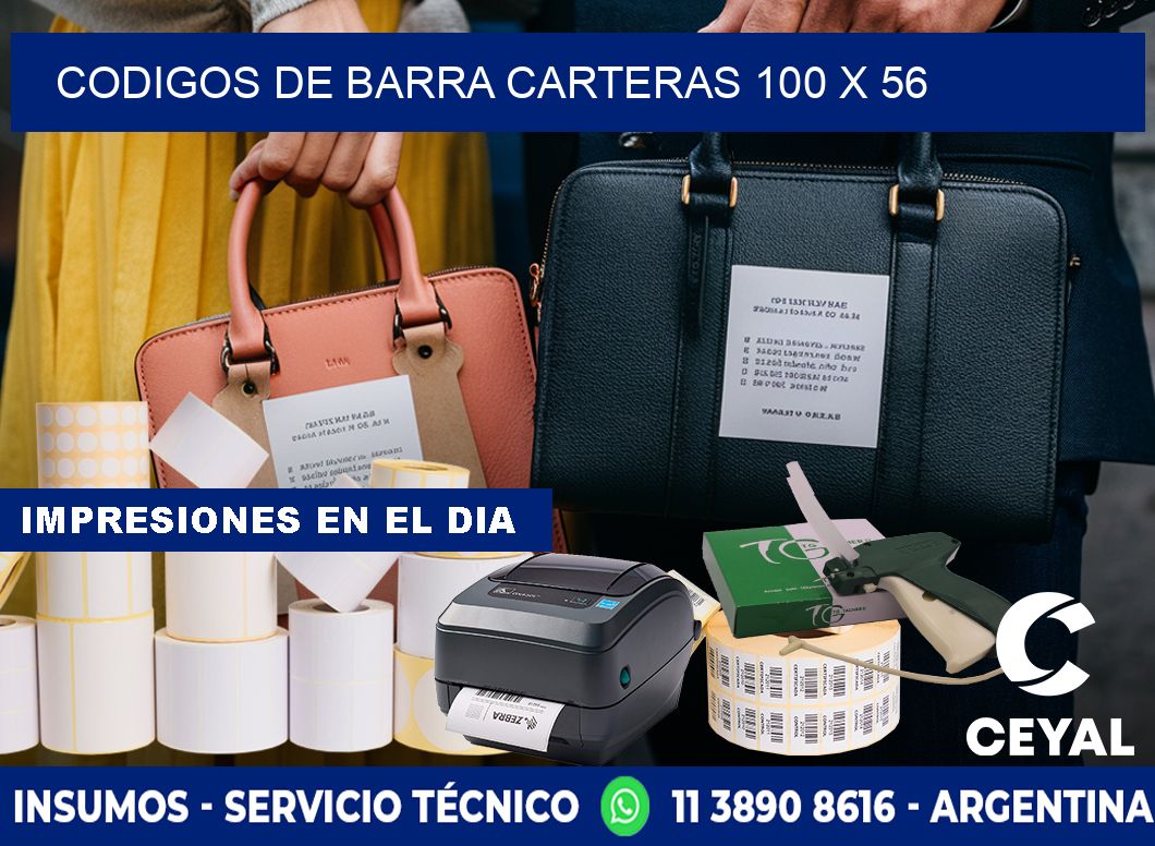 CODIGOS DE BARRA CARTERAS 100 x 56