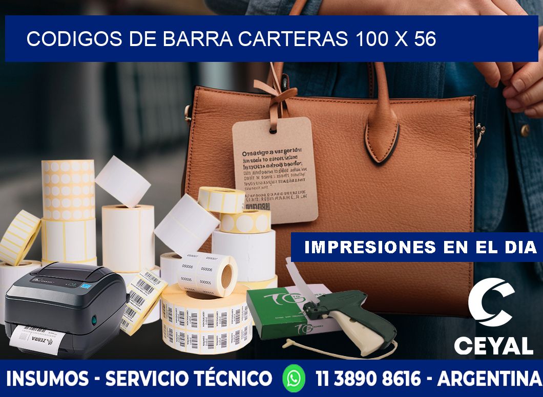 CODIGOS DE BARRA CARTERAS 100 x 56