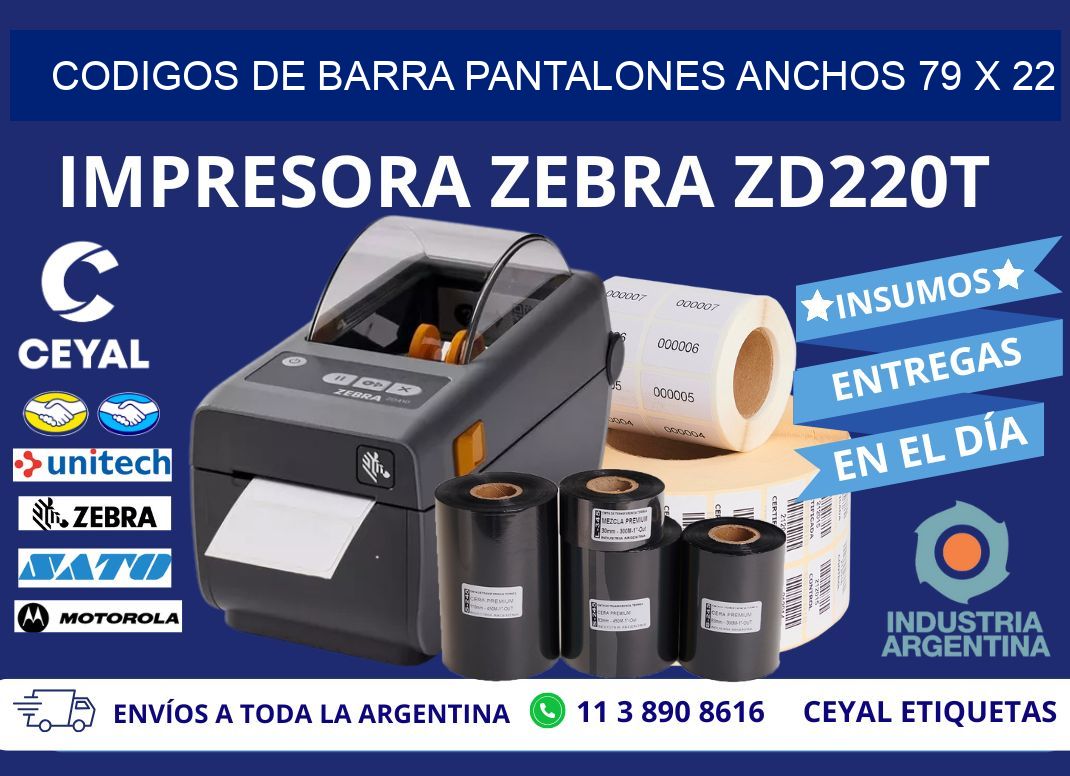 CODIGOS DE BARRA PANTALONES ANCHOS 79 x 22
