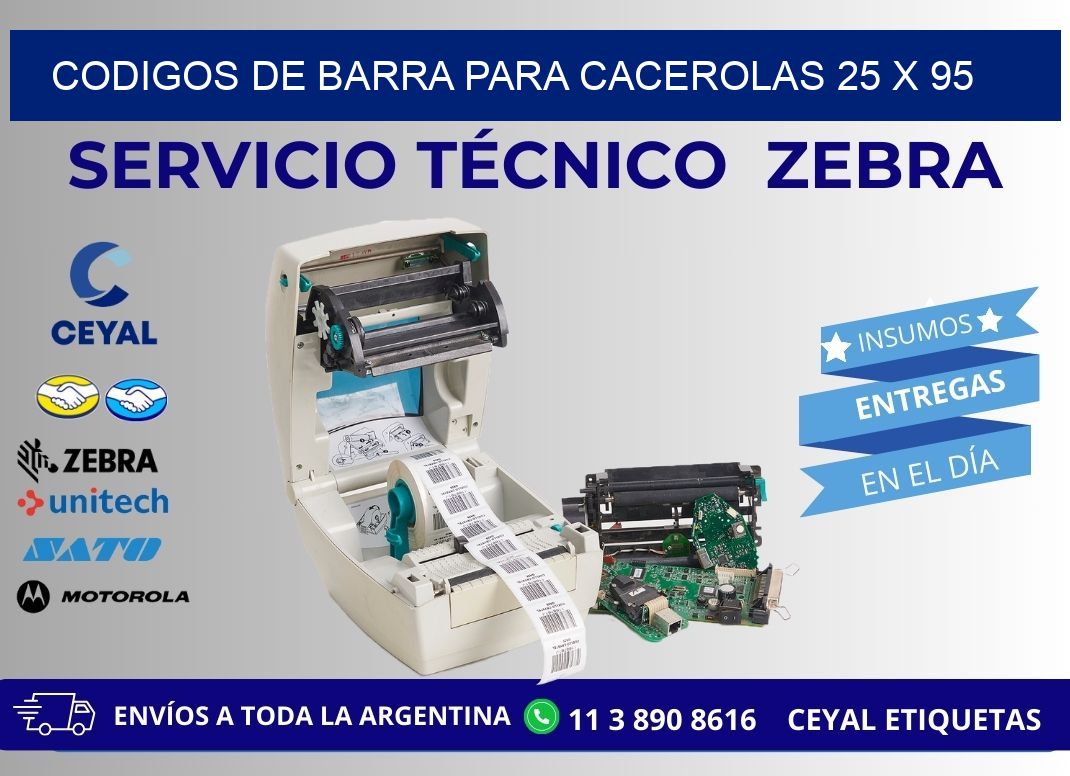 CODIGOS DE BARRA PARA CACEROLAS 25 x 95