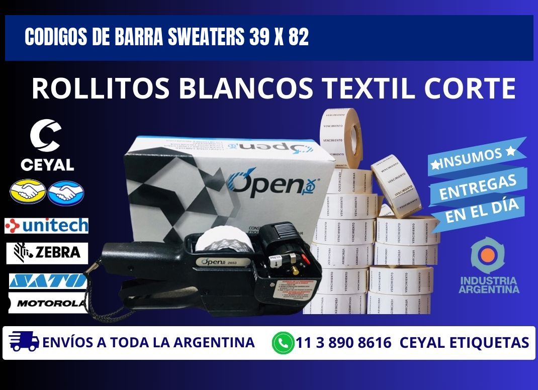 CODIGOS DE BARRA SWEATERS 39 x 82