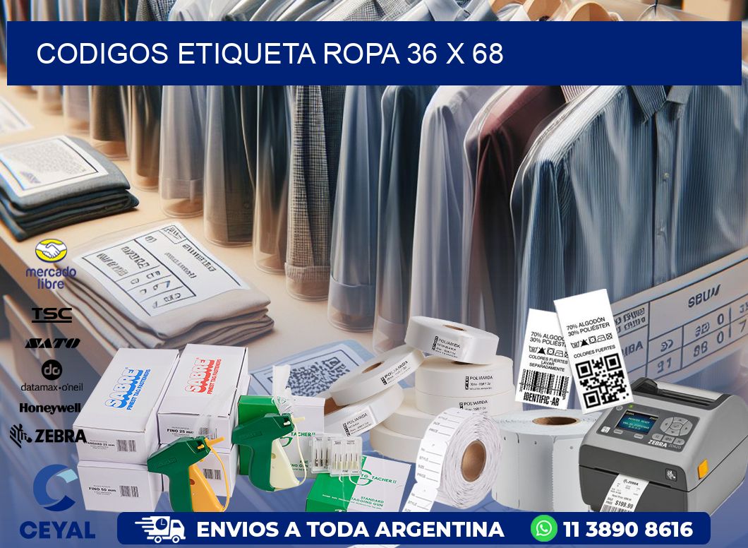 CODIGOS ETIQUETA ROPA 36 x 68