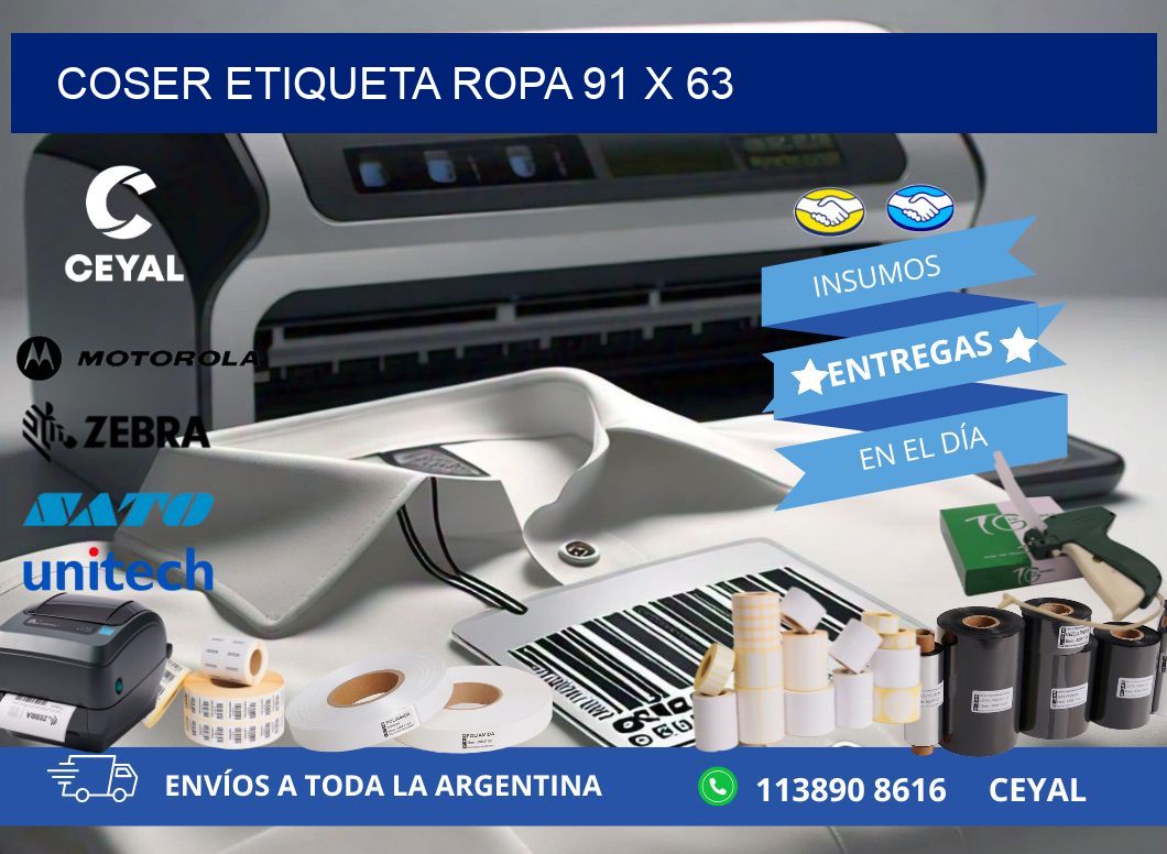 COSER ETIQUETA ROPA 91 x 63