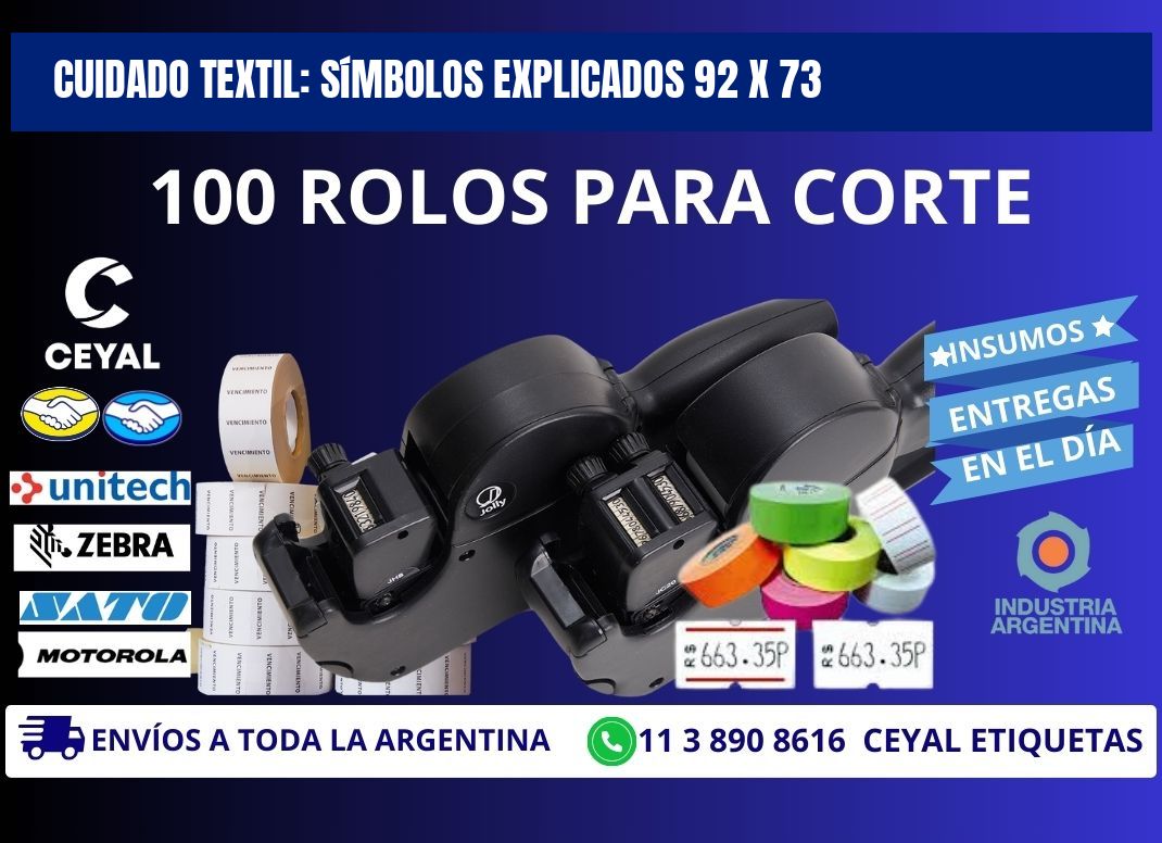 Cuidado Textil: Símbolos Explicados 92 x 73