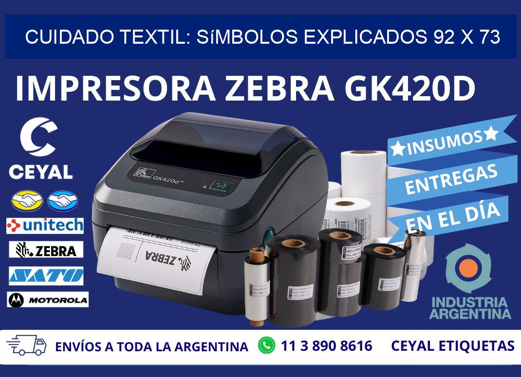 Cuidado Textil: Símbolos Explicados 92 x 73