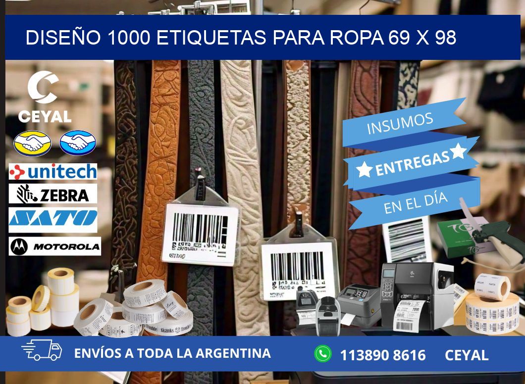 DISEÑO 1000 ETIQUETAS PARA ROPA 69 x 98