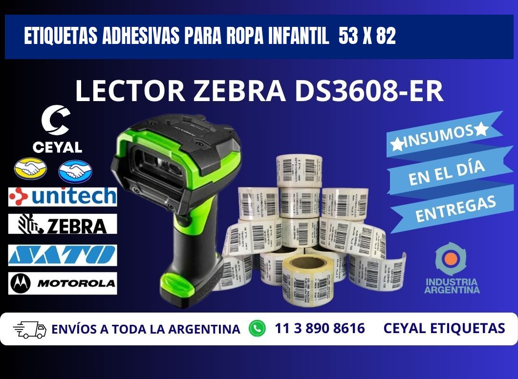 ETIQUETAS ADHESIVAS PARA ROPA INFANTIL  53 x 82