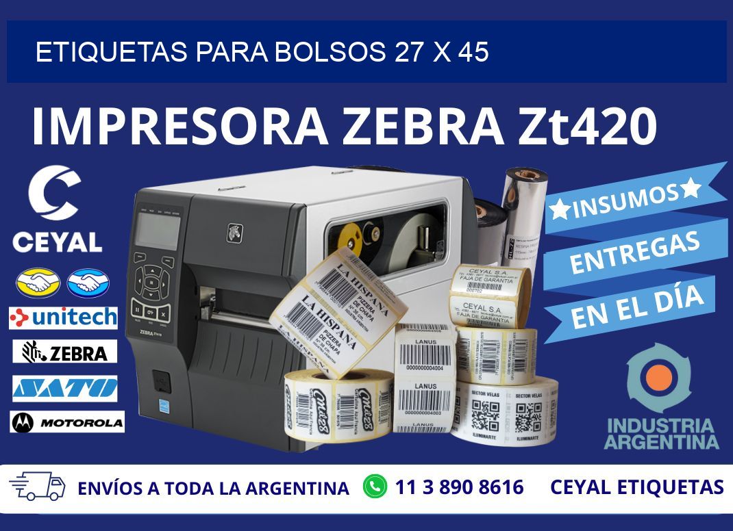 ETIQUETAS PARA BOLSOS 27 x 45