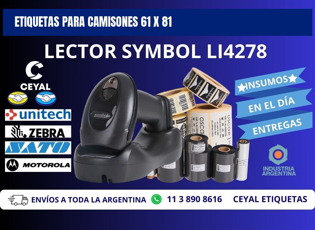 ETIQUETAS PARA CAMISONES 61 x 81