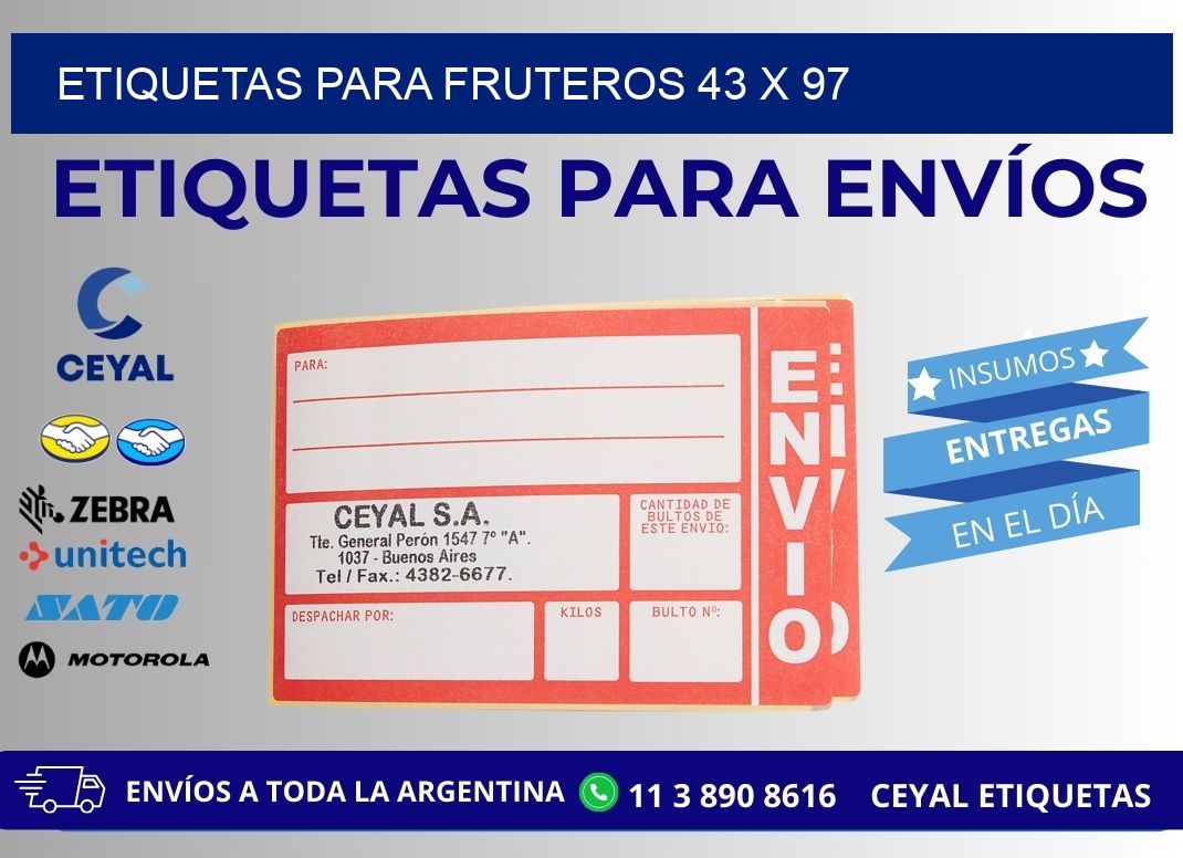 ETIQUETAS PARA FRUTEROS 43 x 97