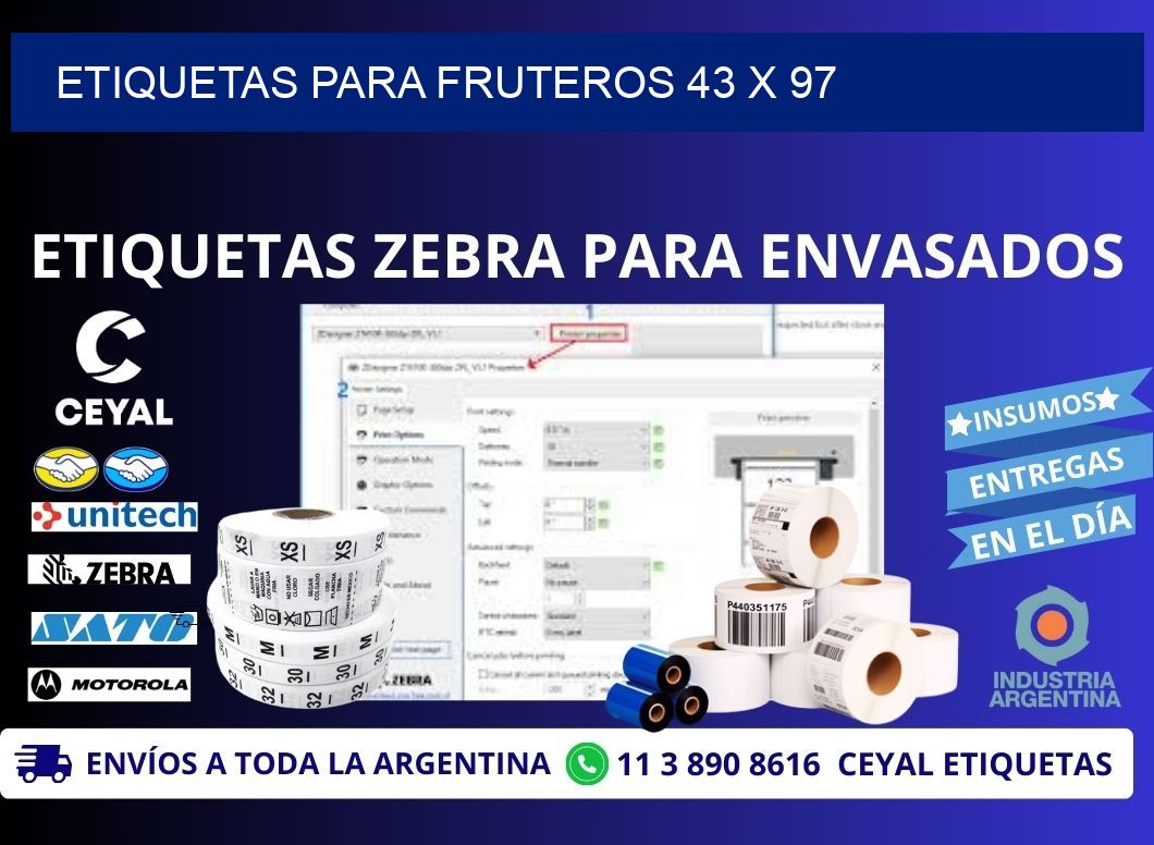 ETIQUETAS PARA FRUTEROS 43 x 97