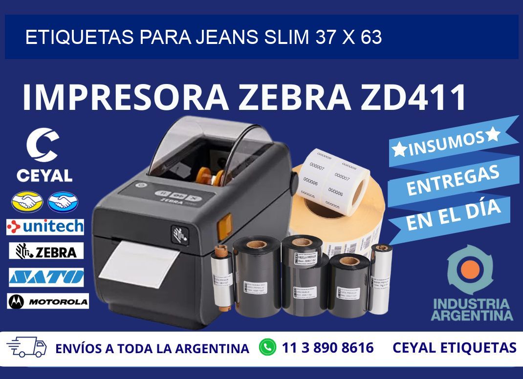 ETIQUETAS PARA JEANS SLIM 37 x 63