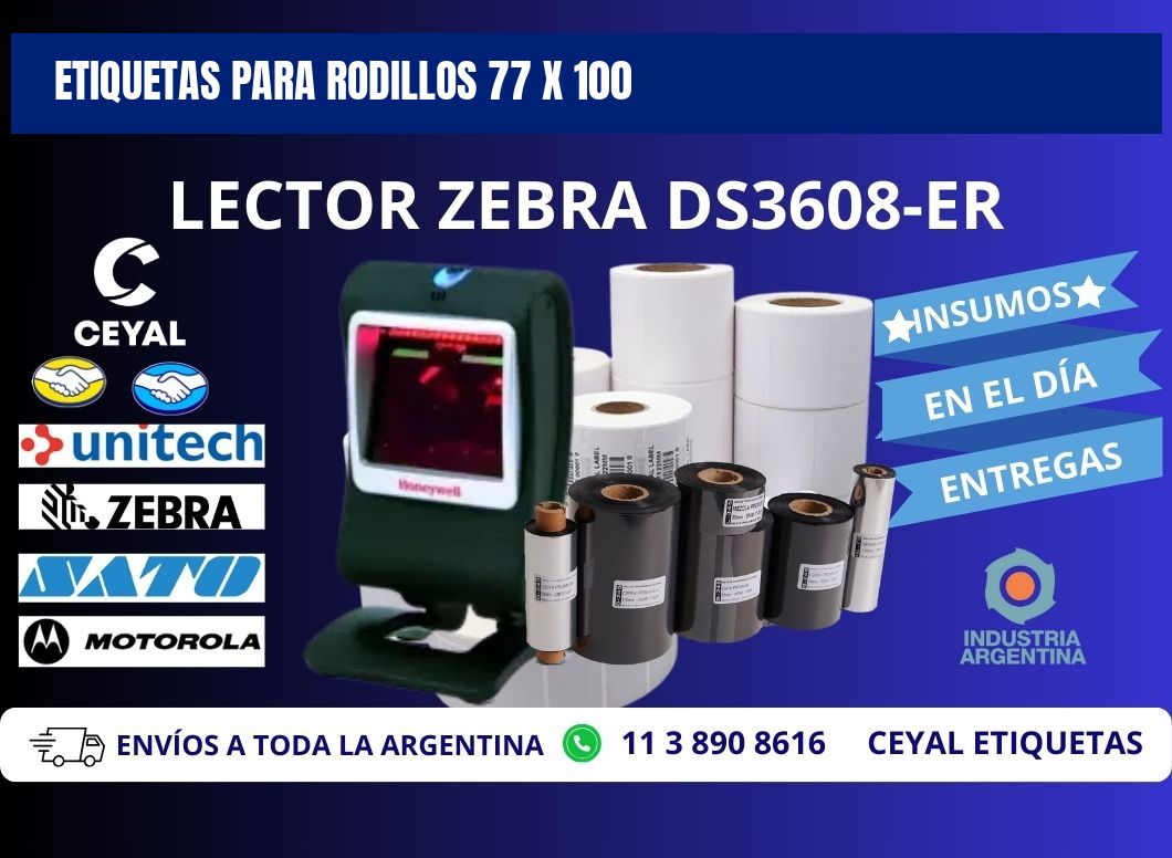ETIQUETAS PARA RODILLOS 77 x 100