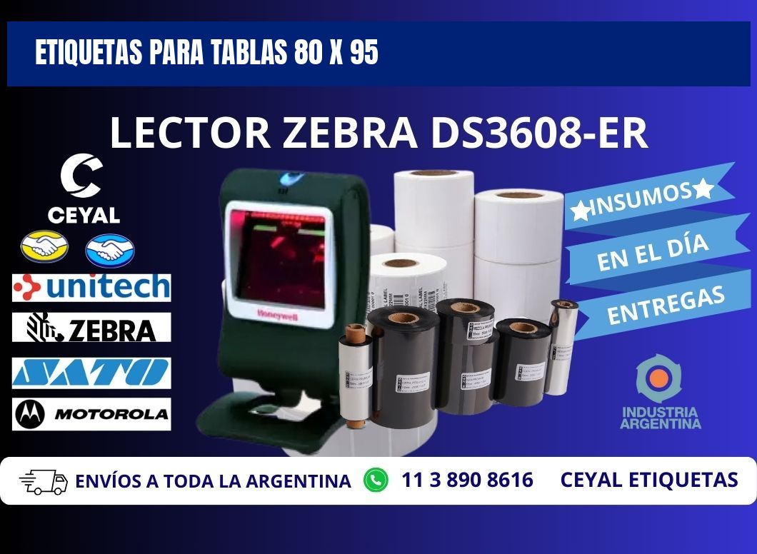 ETIQUETAS PARA TABLAS 80 x 95